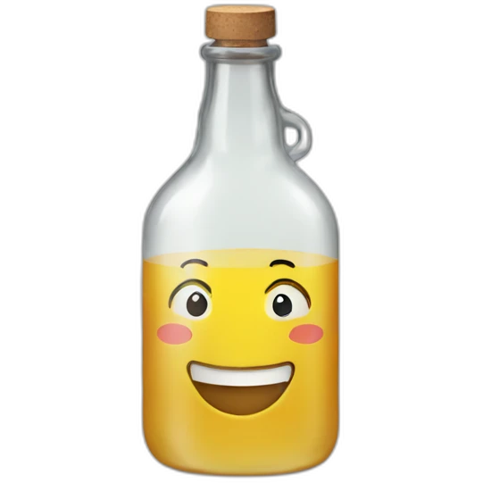 Smiling bottle emoji