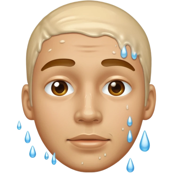 Guy face glazed by loads of cum emoji