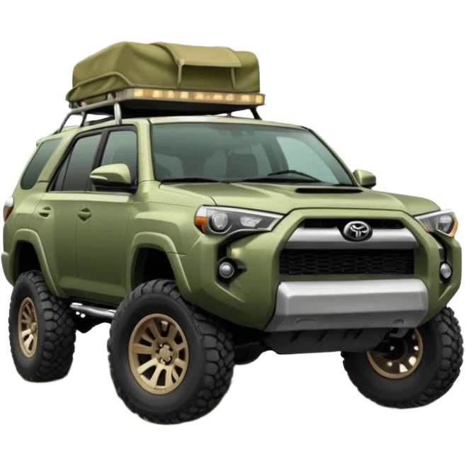 4 runner lifted off road looking with grill lights and make the dusty green emoji