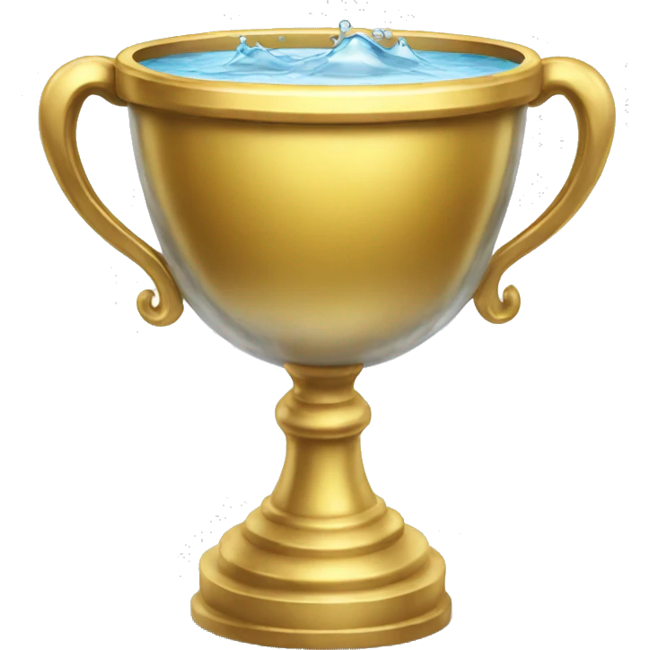 golden chalice with water overflowing emoji