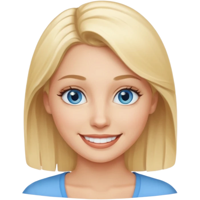 Make me a blonde woman with blue eyes  emoji