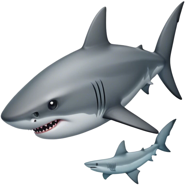 grey and black shark emoji