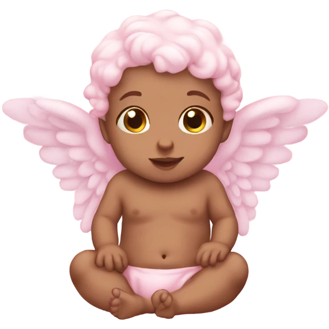 Soft pink cherub baby emoji