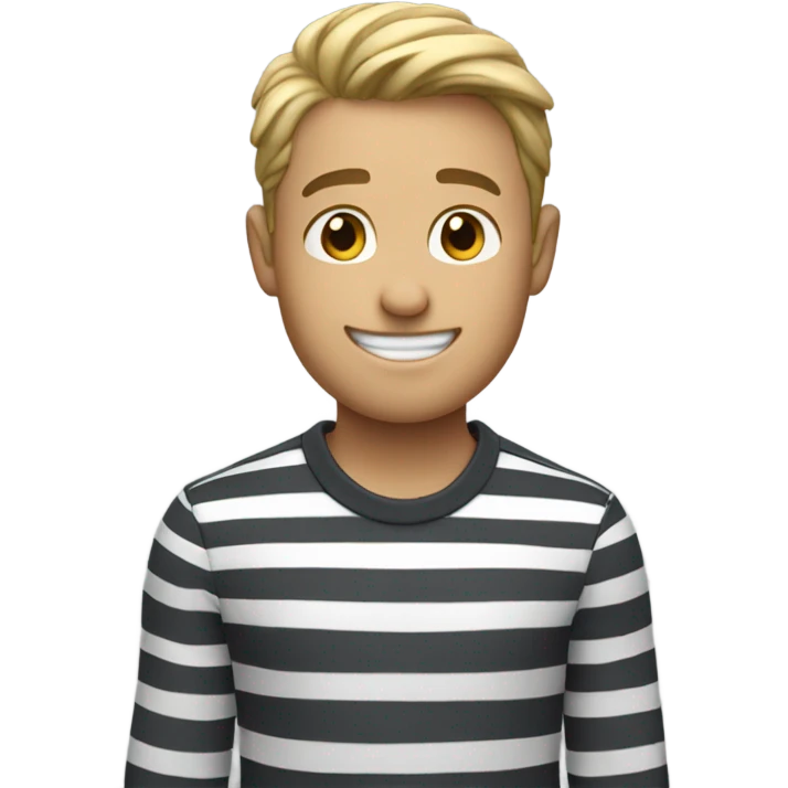 smiling solo in striped shirt emoji