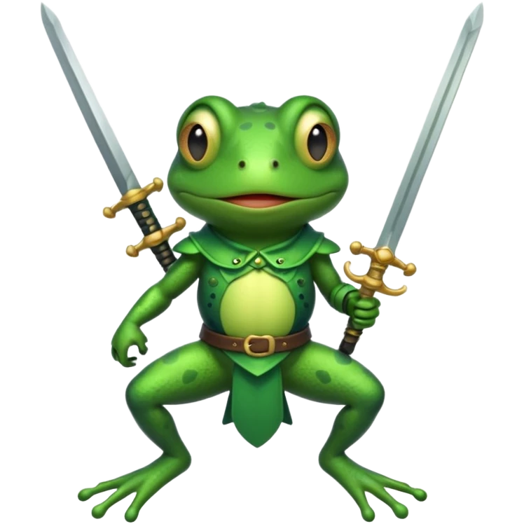 Sapo con espadas y sin piernas emoji
