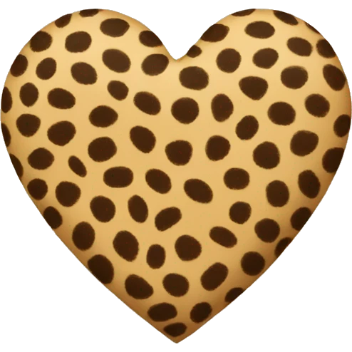 cheeta print heart emoji