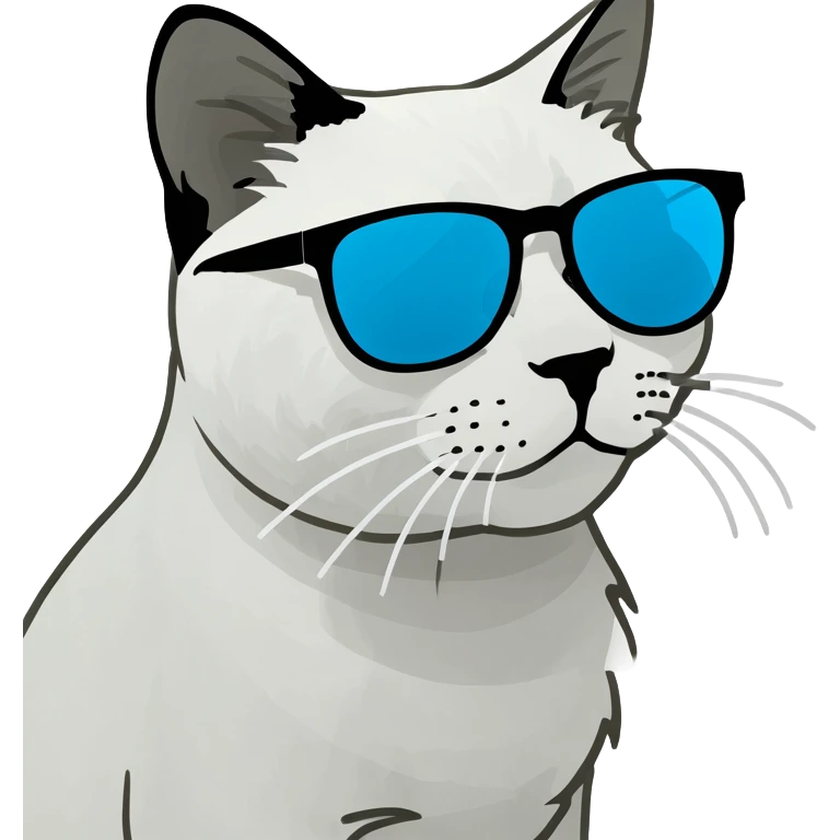 Cat with sunglasses emoji