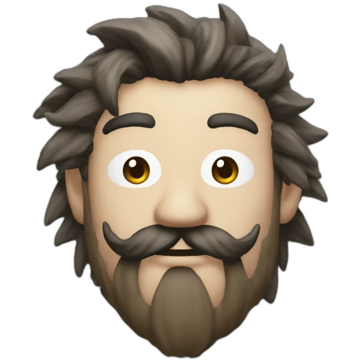 Cloud from Final fantasy 7 with a brown beard emoji