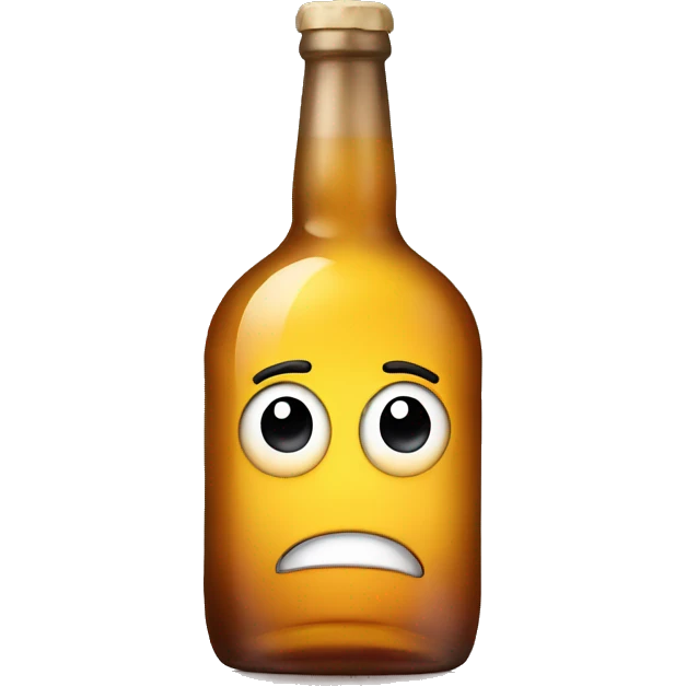 alcohol with face emoji