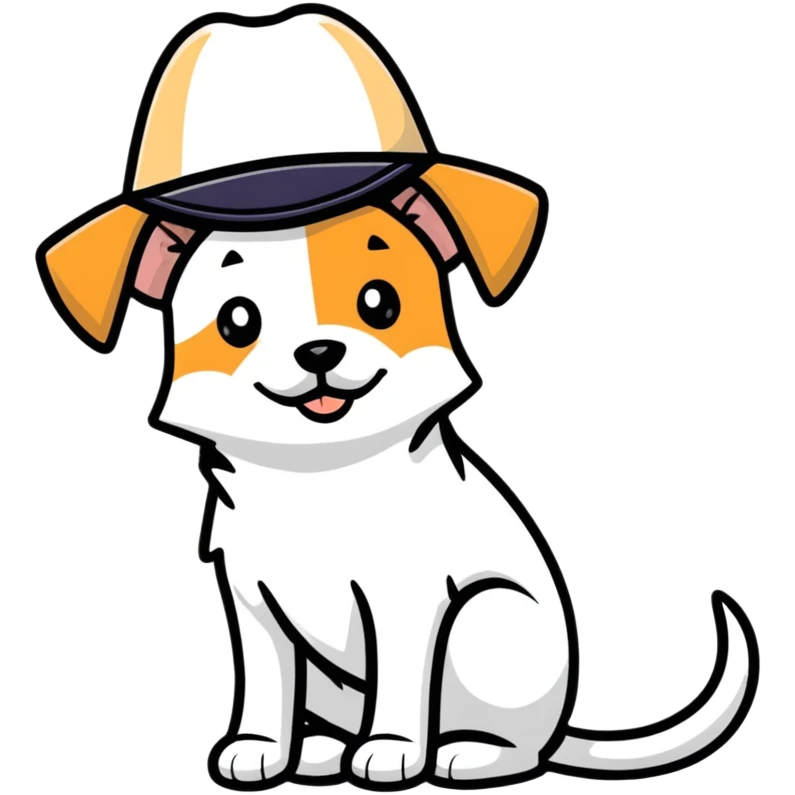 dog wearing a hat emoji