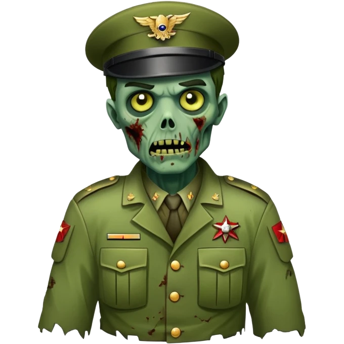 Zombie in the army emoji