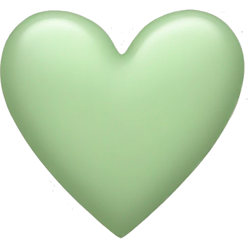Pastel green-beige heart emoji