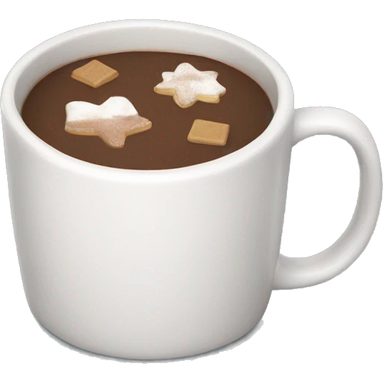 aesthetic mug with hot cocoa emoji