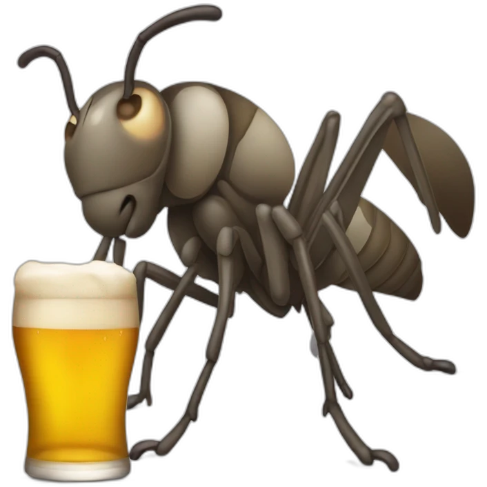 un moustique qui boit une biere emoji