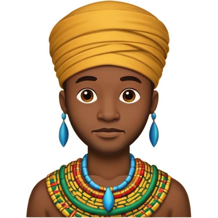 man with african traditional emoji