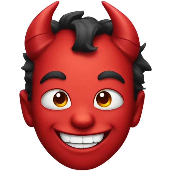 cute devil smiling emoji