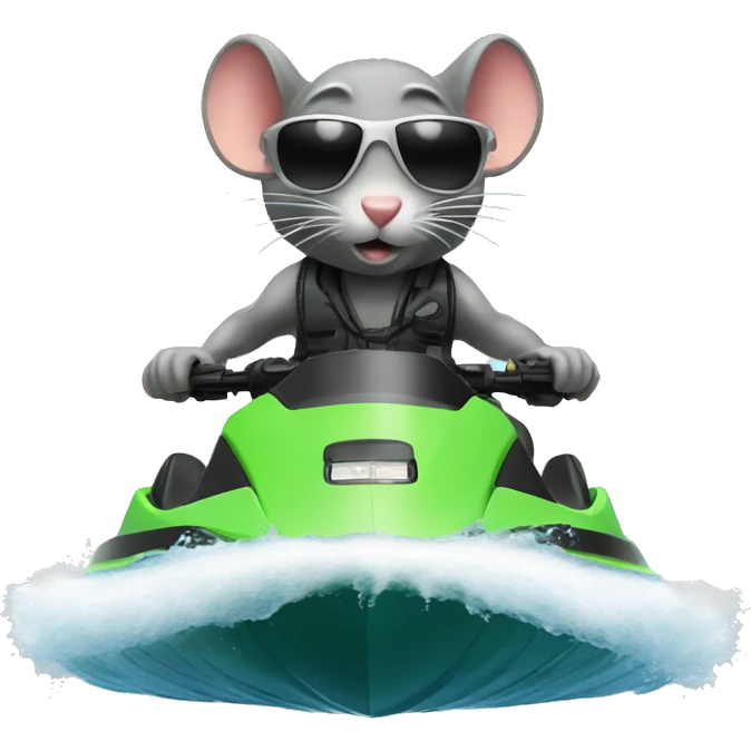 Rat on a jet ski emoji