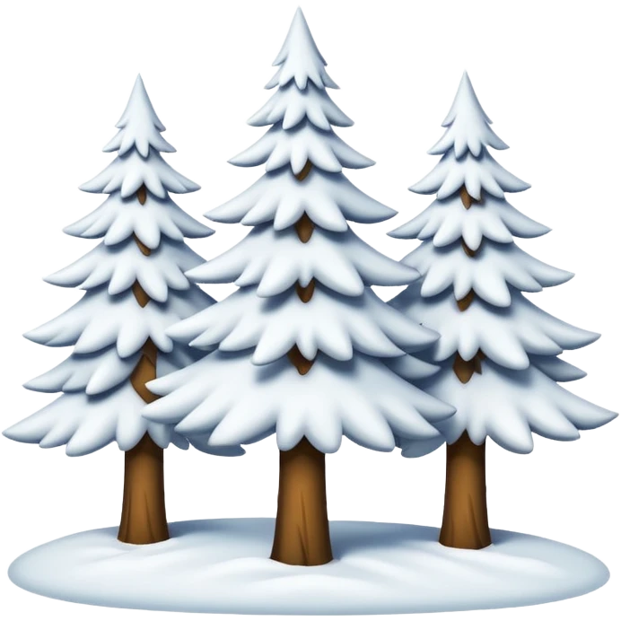 snow on trees   emoji