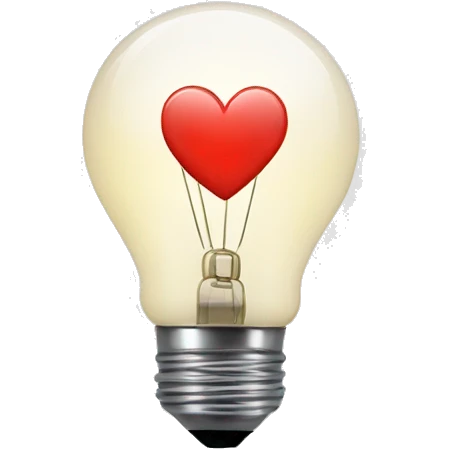 Light Bulb with Heart emoji