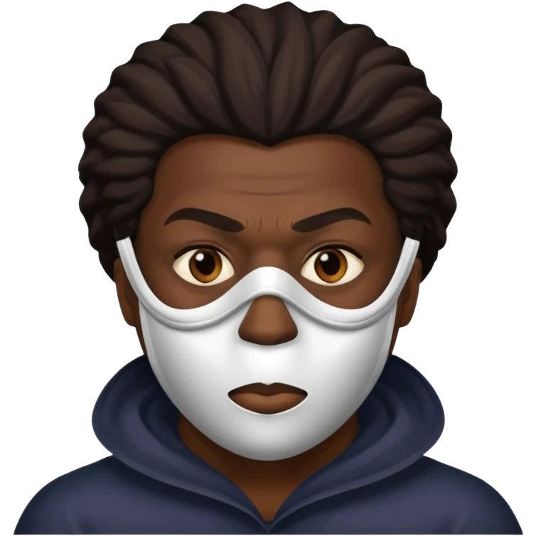 African American mafia with a mask emoji