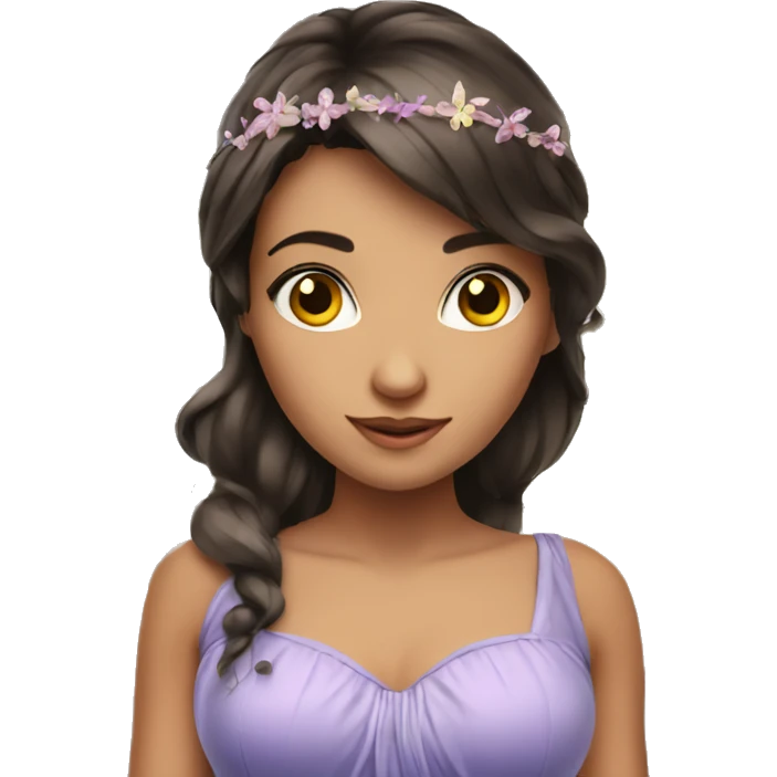 attractive brunette fairy  emoji