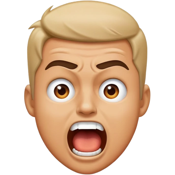 A minecraft movie steve shouting emoji
