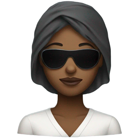 Black woman blind fold emoji