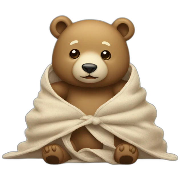 Kleiner Bär mit Decke emoji