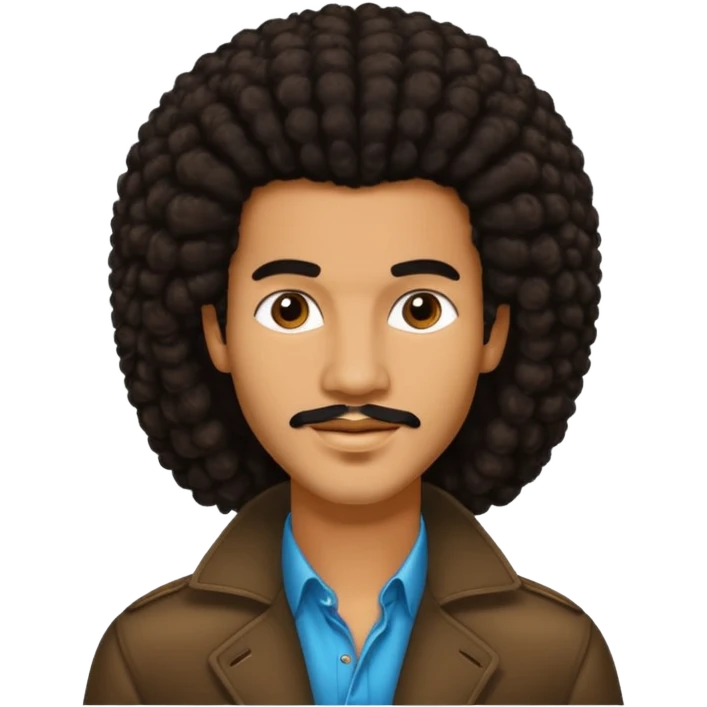 Bobby DeBarge (1956-1995) with long dark brown afro hair emoji