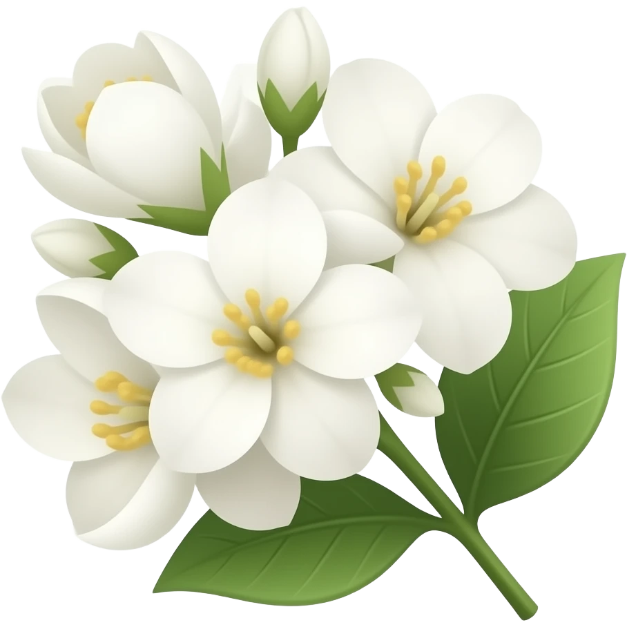 jasmine flower cluster emoji