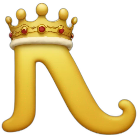 Letter J in crown shape emoji