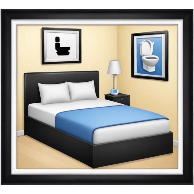 Bed and toilet emoji