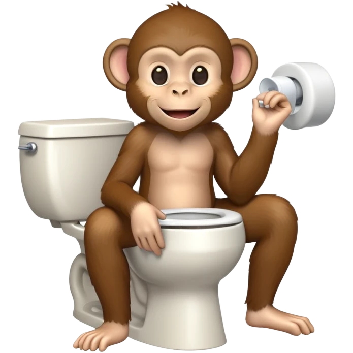 monkey on the toilet  emoji