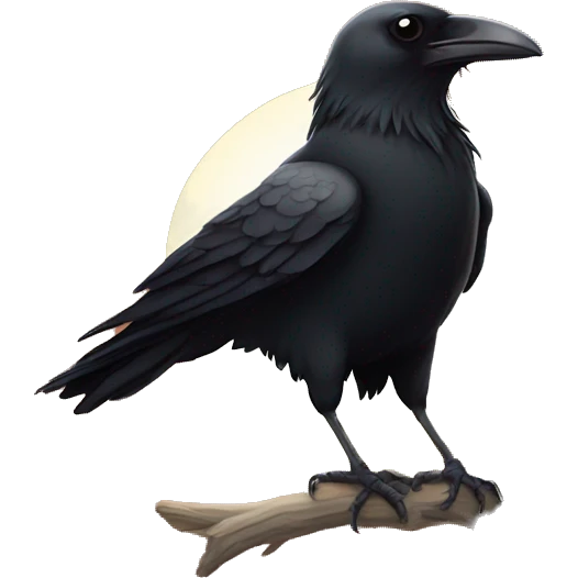 Crow in front of the sun emoji