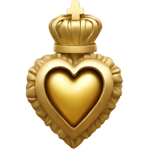 Gold sacred heart emoji