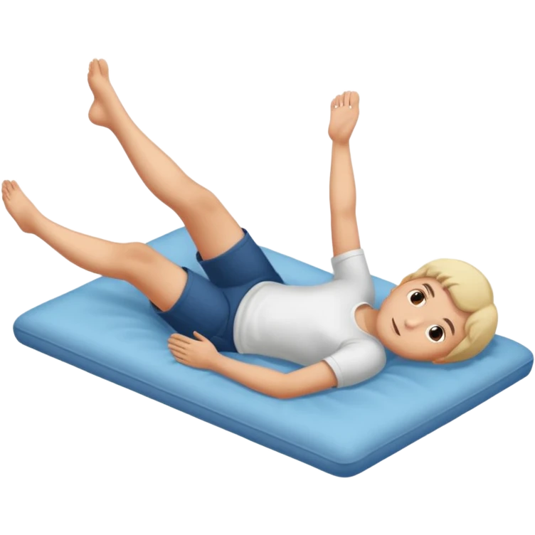 Person laying down with feet in the air  emoji