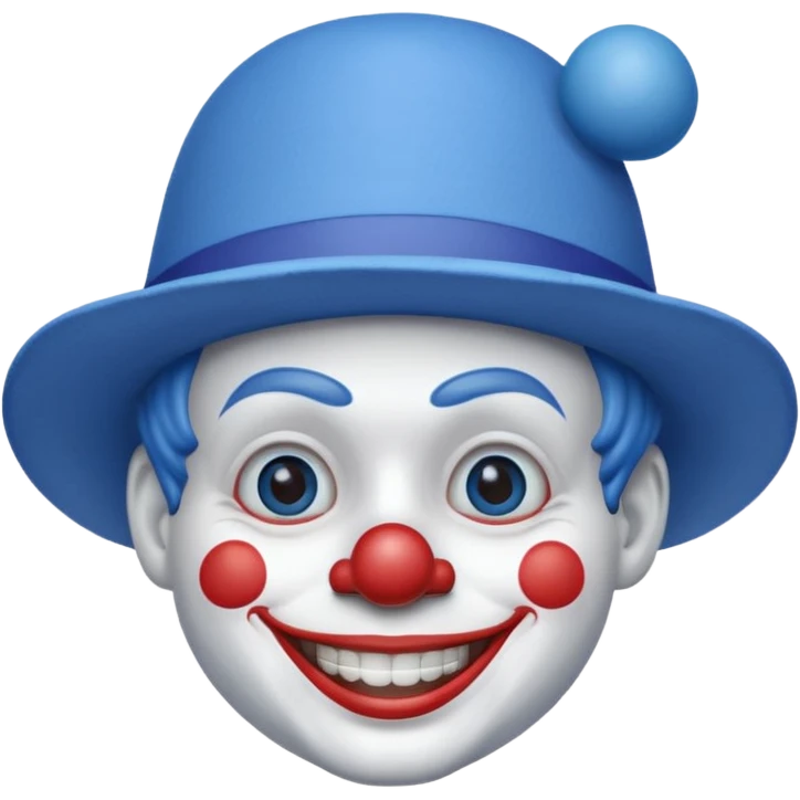 blue clown with blue hat emoji
