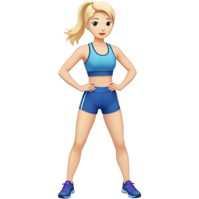 athletic woman exercising standing emoji