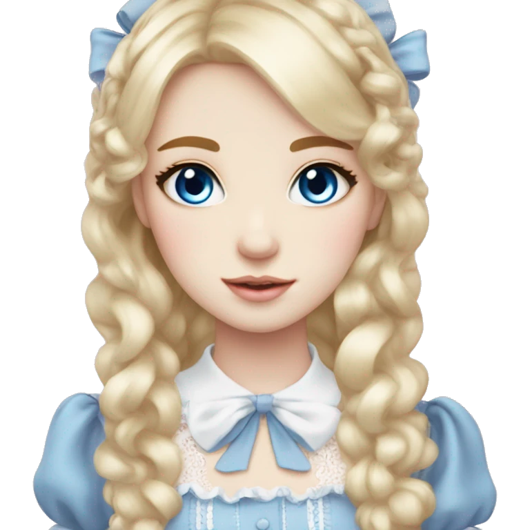 sweet lolita blond hair blue eyes white skin emoji