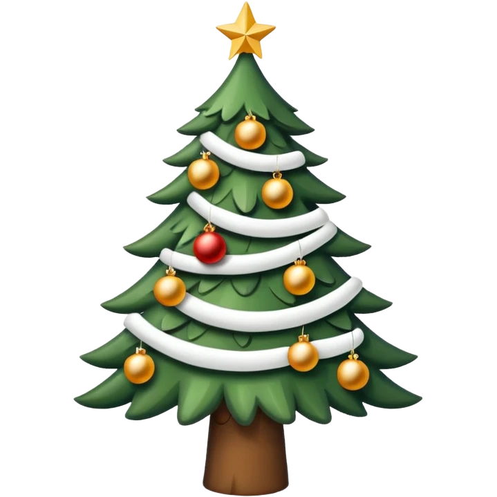 Christmas tree white emoji
