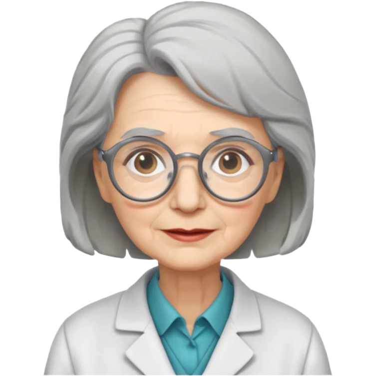scientist professor old woman emoji