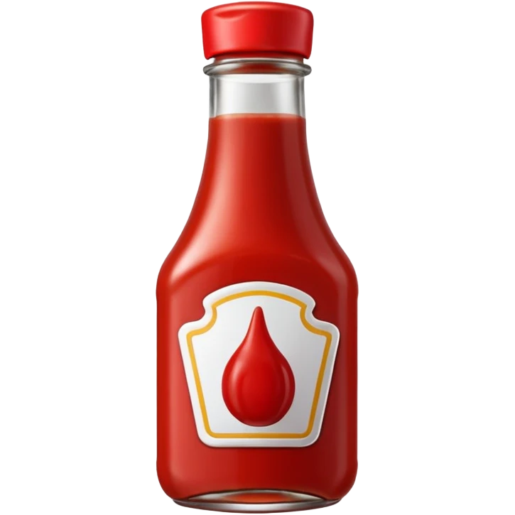 Glass Bottle of ketchup emoji