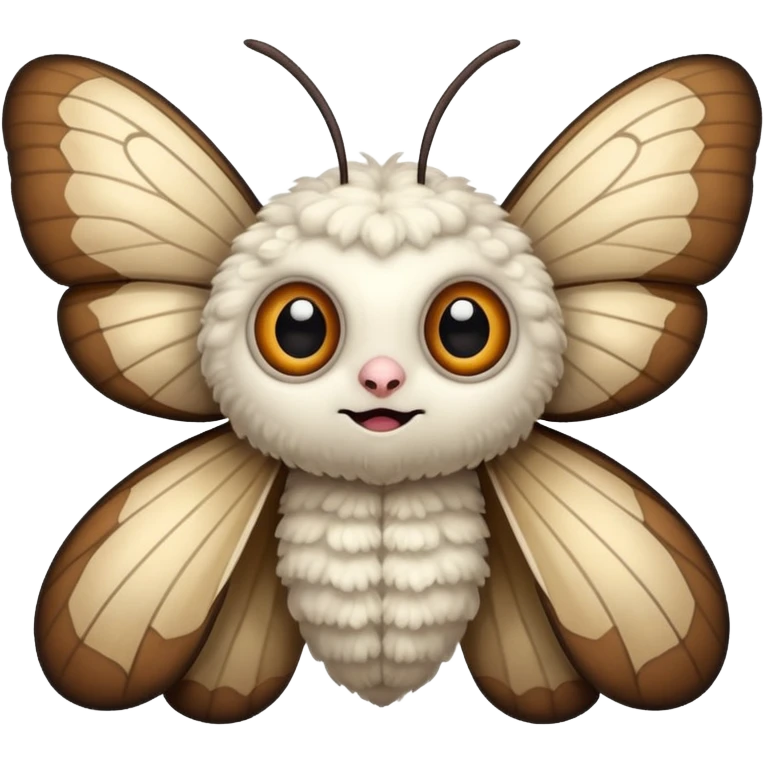 cute cartoon moth emoji