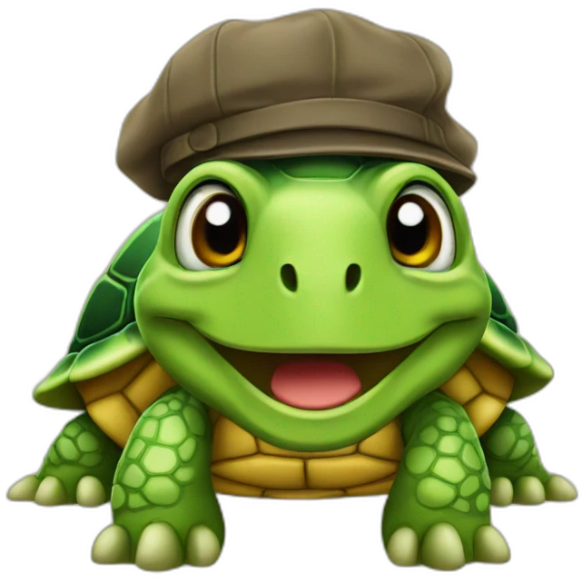 turtle with cap emoji