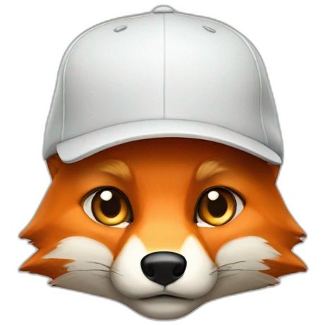 fox with basecap emoji