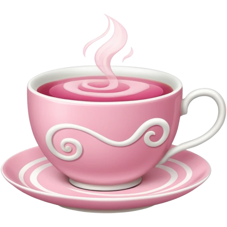 can you make a pink emoji that is aesthetically pleasing, and make it in for of a food or drink, maybe a tea emoji