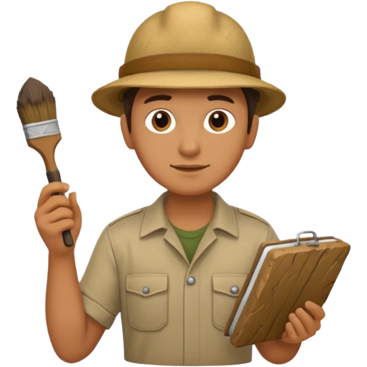 Archaeologist with Brush emoji