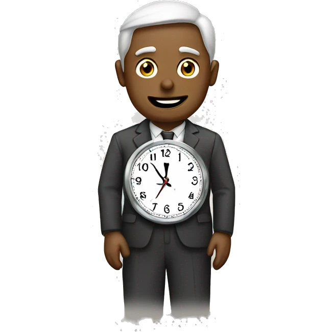 Clock man emoji