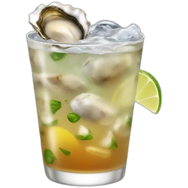 Oyster drinking moscow mule emoji