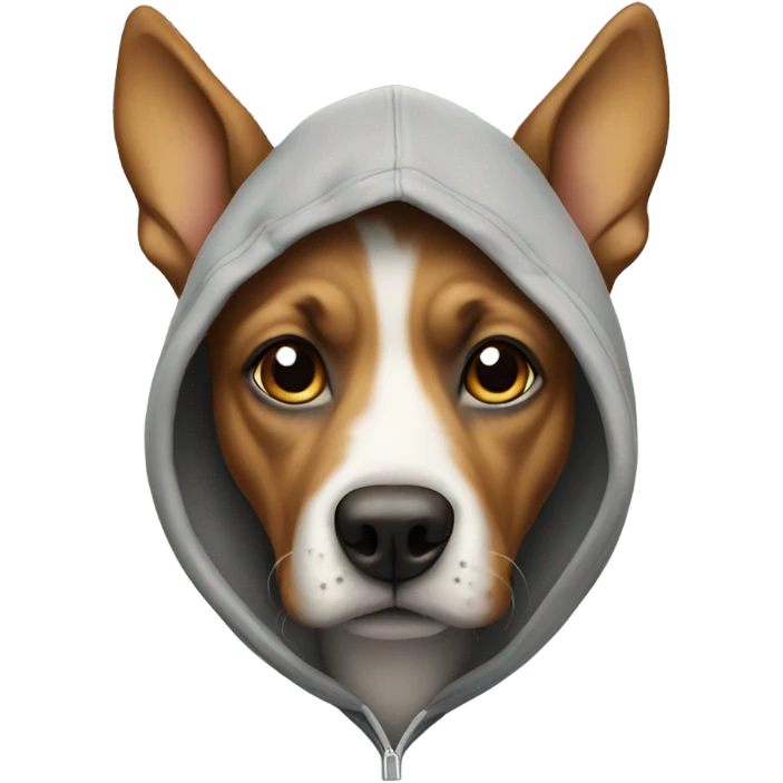 Dog wearing a hoodie emoji